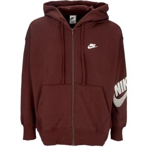 Nike, Sweatshirts & Hoodies, Dames, Bruin, M, Katoen, Sportswear Full-zip Hoodie Earth