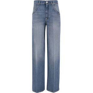 Stella McCartney, Jeans, Dames, Blauw, W27, Denim, Lichte Denim Straight Leg Jeans