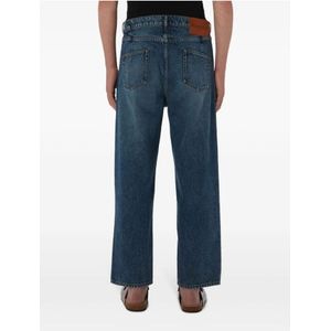 JW Anderson, Jeans, Heren, Blauw, W32, Denim, Rechte Korte Denim Broek