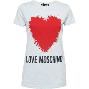Moschino Pre-Owned, Pre-owned, Dames, Grijs, S, Katoen, Pre-owned Cotton tops