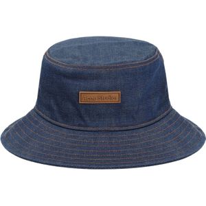 Acne Studios, Indigo Blue Bucket Hat Blauw, Heren, Maat:ONE Size