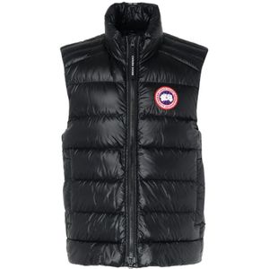 Canada Goose, Jassen, Heren, Zwart, L, Nylon, Zwarte Crofton Gewatteerde Vest