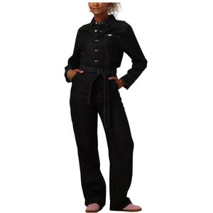 Lee, Jumpsuits & Playsuits, Dames, Zwart, L, Zwarte Jumpsuit voor Dames