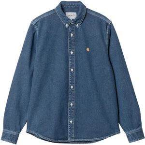 Carhartt Wip, Spijkerhemd Blauw, Heren, Maat:M