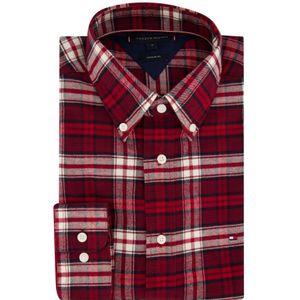 Tommy Hilfiger, Casual Rood Geruit Overhemd Rood, Heren, Maat:M