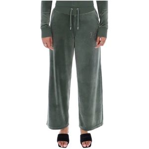 Juicy Couture, Broeken, Dames, Groen, L, Polyester, Thyme Groene Synthetische Broek