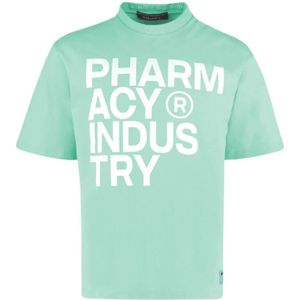 Pharmacy Industry, Tops, Dames, Groen, M, Katoen, Groene Katoenen Tops T-Shirt