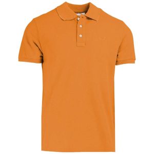 Jacob Cohën, Tops, Heren, Oranje, S, Denim, Luxe Polo Shirt