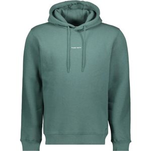 PureWhite, Sweatshirts & Hoodies, Heren, Groen, S, Katoen, Groene Triangle Hoodie - Comfortabel en Stijlvol