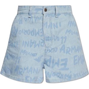 Emporio Armani, Denim shorts Blauw, Dames, Maat:W25
