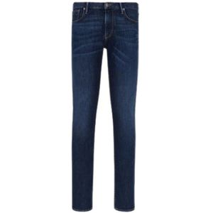 Emporio Armani, Slim Fit 5 Zakken Denim Jeans Blauw, Heren, Maat:W38