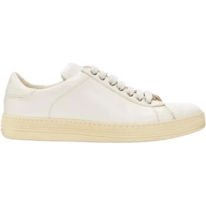 Tom Ford Pre-owned, Pre-owned, Dames, Beige, 36 EU, Pre-owned Leather sneakers