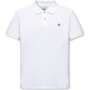 Vivienne Westwood, Polo shirt met logo Wit, Heren, Maat:L