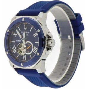 Bulova, Accessoires, Dames, Blauw, ONE Size, Marine Star Automatisch Horloge