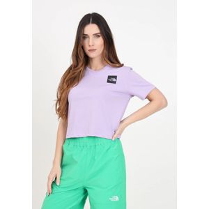 The North Face, Tops, Dames, Paars, M, Katoen, Dames Lila Korte Taille T-shirt