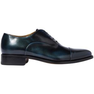 Scarosso, Schoenen, Heren, Blauw, 41 1/2 EU, Leer, Handgemaakte Lorenzo Blu Oxfords