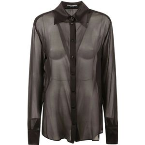Dolce & Gabbana, Blouses & Shirts, Dames, Zwart, XS, Zwarte Shirts voor Heren