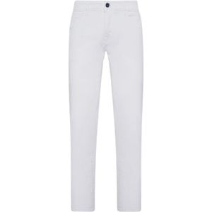 Kiton, Broeken, Heren, Wit, W34, Denim, Slim Fit Witte Denim Jeans