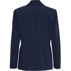 Ichi, Jassen, Dames, Blauw, M, Polyester, Blauwe Jassen voor Stijlvolle Outfits