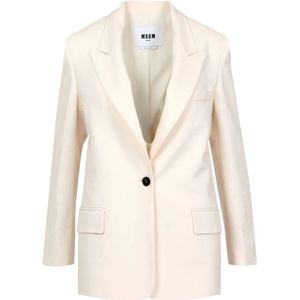 Msgm, Blazerjas Beige, Dames, Maat:S