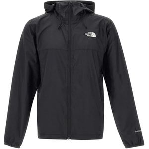 The North Face, Heren Zwarte Windbreaker Jas - Waterdicht en Winddicht Zwart, Heren, Maat:S