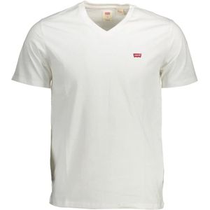 Levi's, Tops, Heren, Wit, L, Katoen, Heren Wit T-shirt Korte Mouw