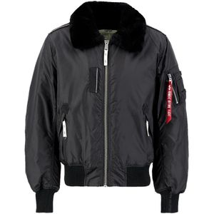 Alpha Industries, Injector III Zwarte Aviator Jas Zwart, Heren, Maat:L