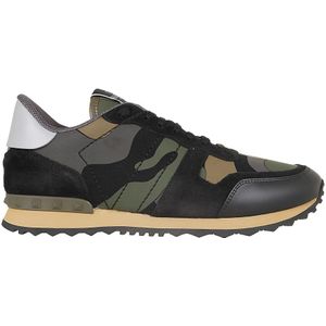 Valentino Garavani, Schoenen, Heren, Veelkleurig, 40 EU, Camouflage Rockrunner Sneaker Multicolor