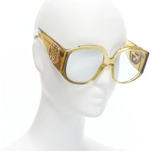 Gucci Vintage, Pre-owned, Dames, Groen, ONE Size, Pre-owned Acetate sunglasses