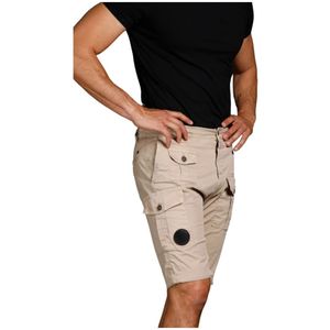 Mason's, Korte broeken, Heren, Beige, XL, Katoen, Cargo Bermuda Shorts van stretchkatoen