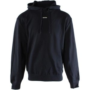 Hugo Boss, Sweatshirts & Hoodies, Heren, Blauw, M, Katoen, Blauwe Katoenen Sweater voor Heren