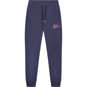 Malelions, Gestreepte Signature Joggingbroek Blauw, Heren, Maat:M