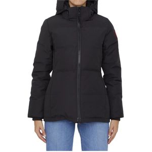 Canada Goose, Jassen, Dames, Zwart, L, Nylon, Zwarte Chelsea Parka voor Dames