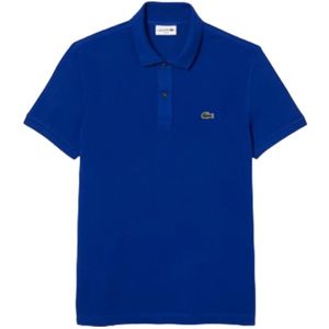 Lacoste, Tops, Heren, Blauw, 3Xl, Katoen, Slim Fit Katoenen Polo Shirt (Blauw)