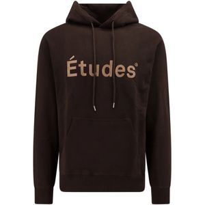 Études, Sweatshirts & Hoodies, Heren, Bruin, XL, Katoen, Bruine Hoodie