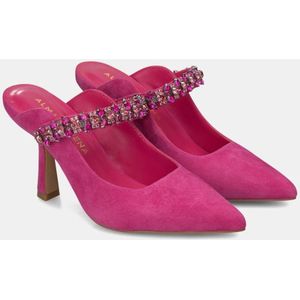 Alma EN Pena, Schoenen, Dames, Roze, 41 EU, Leer, Kristal Slingback Schoen