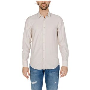 Antony Morato, Overhemden, Heren, Beige, M, Lange mouwen shirt Lente/Zomer Collectie