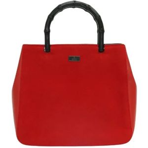 Gucci Vintage, Pre-owned, Dames, Rood, ONE Size, Suède, Pre-owned Suede handbags