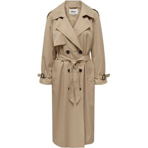 ONLY Trenchcoat Jas ONLCHLOE met Ceintuur Beige