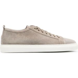 Henderson, Geperforeerde Suède Sneakers Beige, Heren, Maat:42 EU