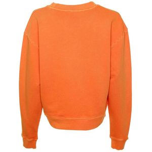 Closed, Sweatshirts & Hoodies, Dames, Oranje, XS, Katoen, Biologisch katoenen sweatshirt met relaxte pasvorm