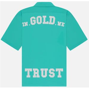 In Gold We Trust, Overhemden, Heren, Blauw, L, Polyester, Oceaan Blauwe Beach Blouse Heren