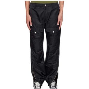 Moschino, Cargo broek met rits Zwart, Heren, Maat:L