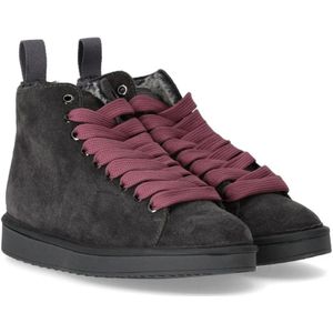 Panchic, Schoenen, Dames, Grijs, 36 EU, Katoen, Antracietgrijze Mauve Enkellaars