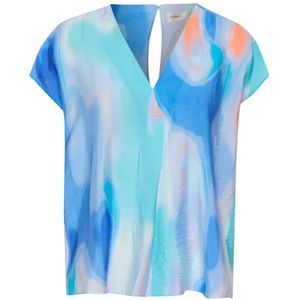 InWear, Tops, Dames, Veelkleurig, 2Xs, Nylon, Abstract Print Top Blouse Soft Waters