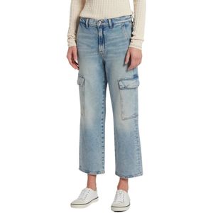 7 For All Mankind, Jeans, Dames, Blauw, W31, Cropped Jeans