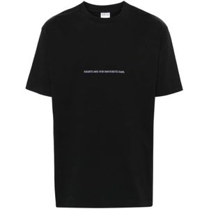 Marcelo Burlon, Party Quote Basic T-shirt Zwart, Heren, Maat:S