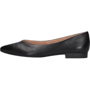 Paul Green, Schoenen, Dames, Zwart, 37 EU, Leer, Zwarte Loafers met V-Vorm Detail