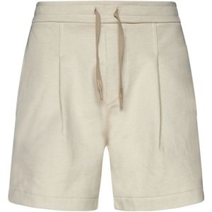 A Paper Kid, Korte broeken, Heren, Beige, M, Katoen, Korte Cream White Katoenen Jersey Shorts