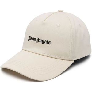 Palm Angels, Geborduurde Logo Pet Beige, Dames, Maat:ONE Size